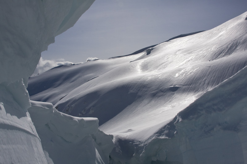 Looking Out Of A Crevasse